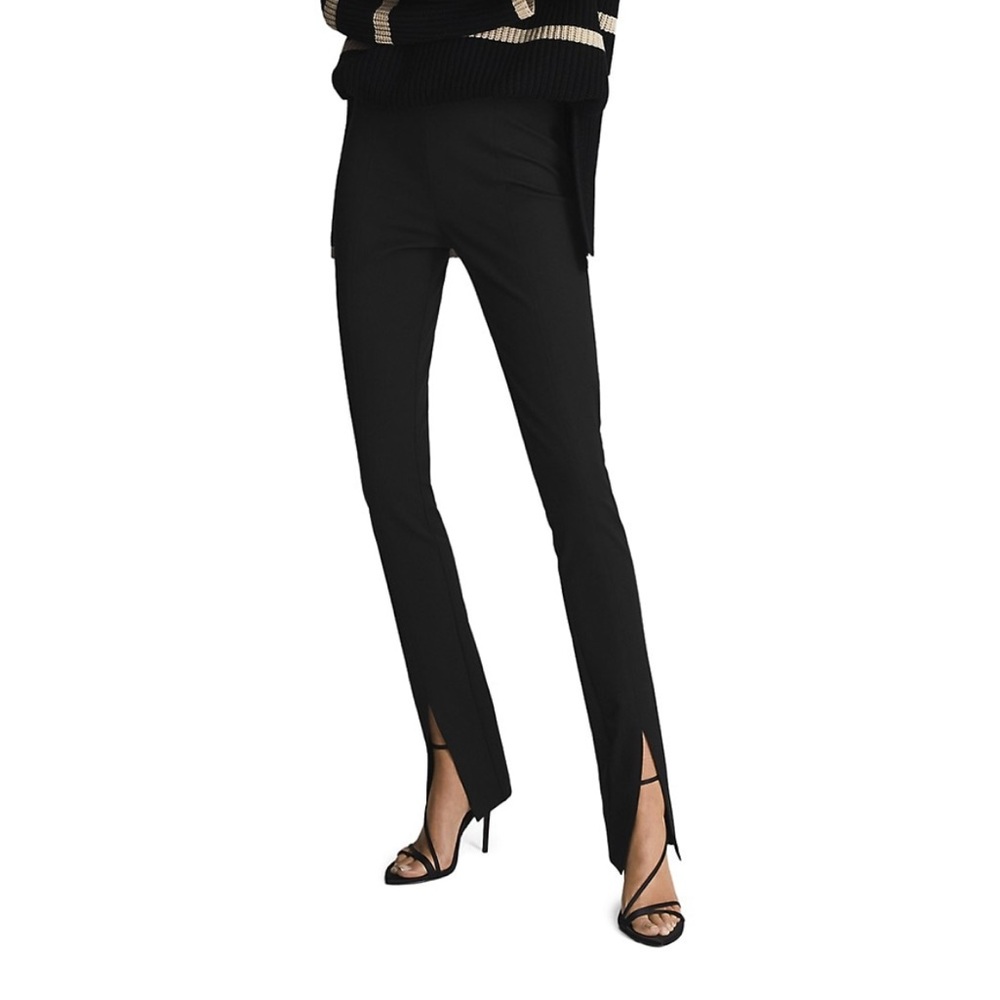 Reiss High-Rise Slit Straight Pants